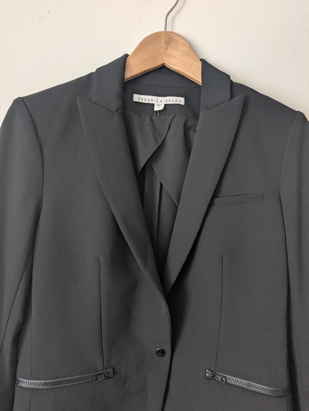 Veronica Beard Scuba Dickey Jacket Blazer Stretch Black Size 2 - Picture 4 of 11